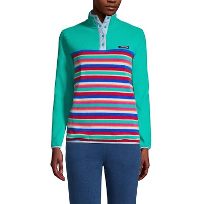 Lands' End Women's Heritage Fleece Snap Neck Pullover