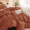 Bedsure | Solid Minimalist Embroidery Duvet Cover Set Cozy and Stylish Bedding Set - 3 of 4