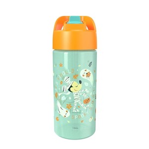 Zak Designs 16 fl oz Polypropylene Glow in the Dark Cypress Mickey Straw Bottle Orange/Teal Green - 1 of 4