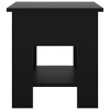 vidaXL Coffee Table Black Engineered Wood Modern Square Design - 15.7"x15.7"x16.5" with Shelf Living Room, Lounge, Sofa Table Furniture - 4 of 4