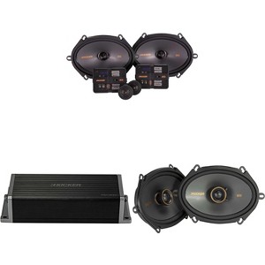 Kicker 47KEY2004 4-Channel DSP Smart Amp w/ 51KSS 6x8" & 6x8" Audio Upgrade Bundle - 1 of 4