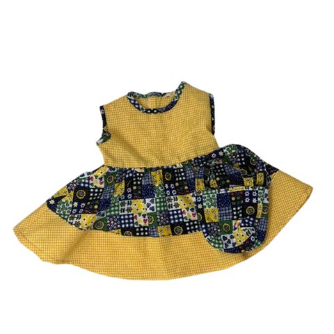 Детские платья Doll Clothes Superstore Sleeveless Patchwork Summer Dress with Matching Purse for 15 Inch Baby Dolls