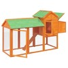vidaXL Chicken Coop Brown Solid Pine Wood, Engineered Wood, Large Coop - Brown - 4 of 4