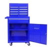 5 Drawer Rolling Toolbox W/Bottom Cabinet, Wheels, One Adjustable Shelf High Capacity Rolling Tool Chest, Mechanical Tool Cart For Garages Warehouses - 2 of 4