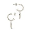 SHINE by Sterling Forever Calla CZ Charm Drop Hoop Earrings - 2 of 4