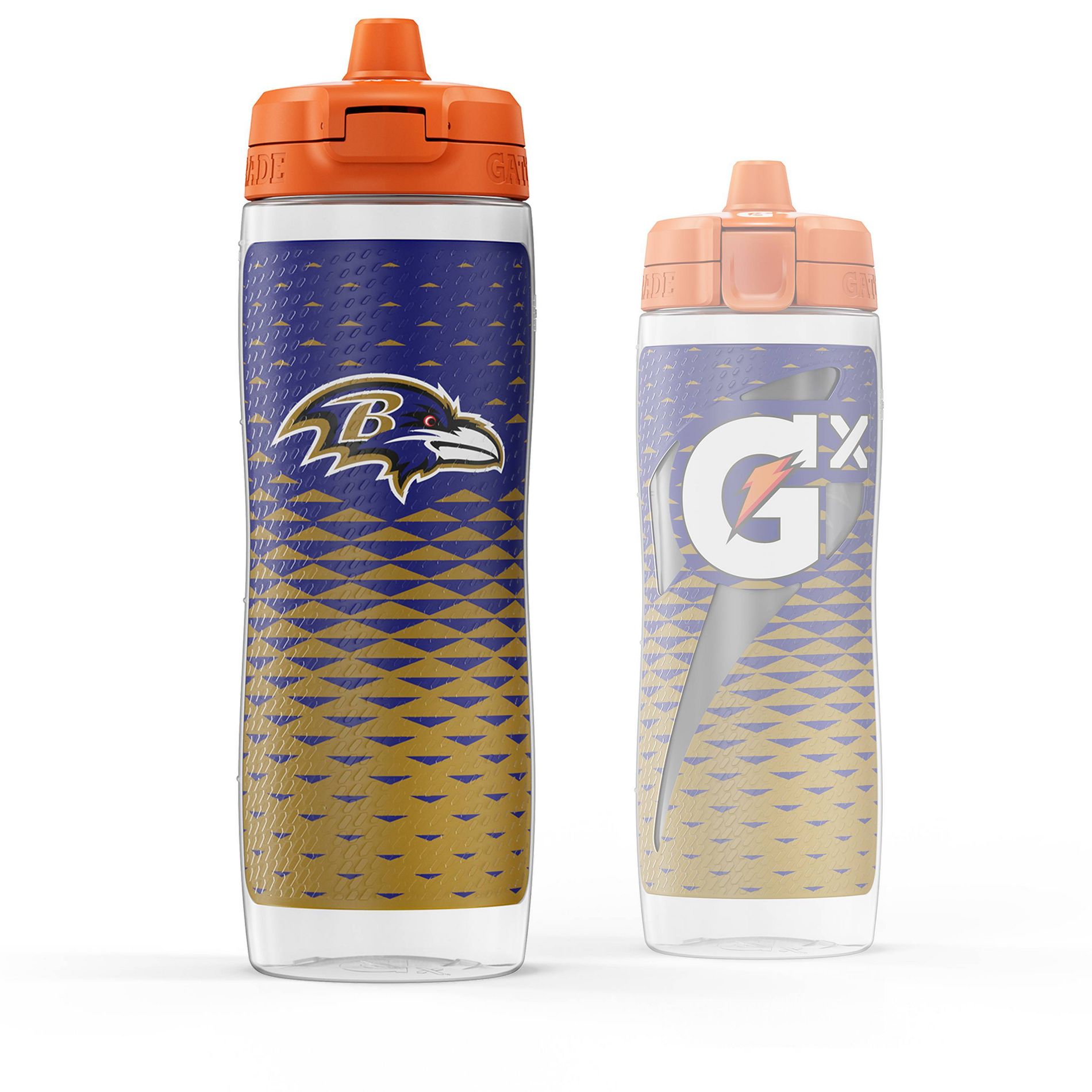NFL Baltimore Ravens Gatorade Gx Plastic Water Bottle - 30oz: Portable Drinkware, 10" Height