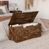 Wooden Storage Chest, Kids Toy Box, Flip Top Storage Bench with Safety Hinge, Bench Storage for Entryway Living Room, Bedroom - 2 of 4
