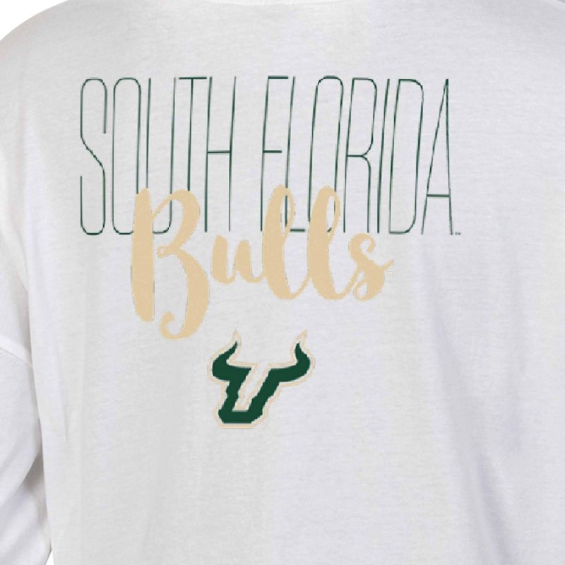 NCAA South Florida Bulls Women&#39;s White Long Sleeve T-Shirt, 3 of 4