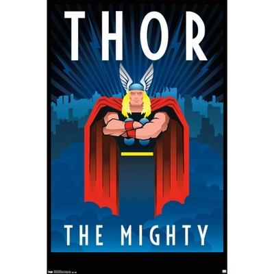 Trends International Marvel Comics - Thor - Art Deco Framed Wall Poster Prints