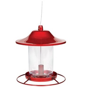Perky-Pet Wild Bird 2 lb Metal/Plastic Panorama Bird Feeder 1 ports Model No 312R (Case of 2) - 1 of 1