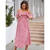 Clearlove Maternity Nursing Dress Womens V-Neck Spaghetti Strap Ruffle Sleeve Polka Dots A-Line Tiered Flowy Swing Dress - 4 of 4