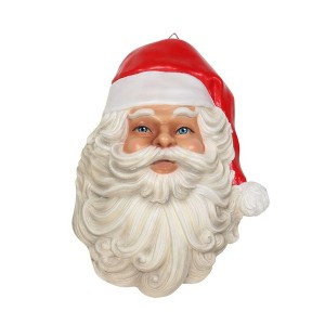 Garden Elements Fiberglass Indoor Christmas Wall Decor, Santa Claus Face, 19" - 1 of 4