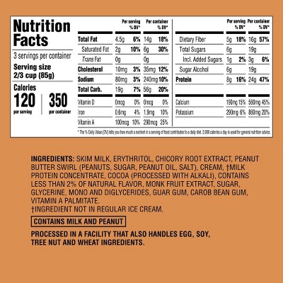 Reduced Fat Chocolate with Peanut Butter Swirl Ice Cream - 16oz - Favorite Day™