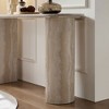 Faux Marble Pattern Skinny Console Table with Modern Design and Raised Edge for Safety, Entryway Table for Living Room, Hallway, or Entrance - 4 of 4