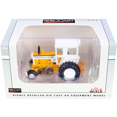 Minneapolis Moline G850 Tractor with Cab Yellow and White 1/64 Diecast Model by SpecCast