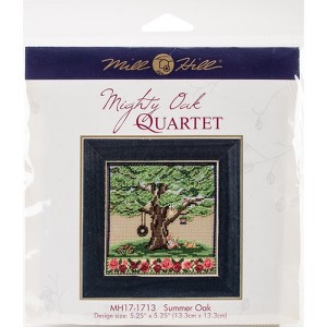 Mill Hill Counted Cross Stitch Kit 5.25"X5.25"-Summer Oak - 1 of 2