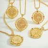 14K Gold Birth Flower Necklace - Rotating Birthstone Pendant, Personalized Birthday/Mother's Day Jewelry Gift (12 Months) - 4 of 4