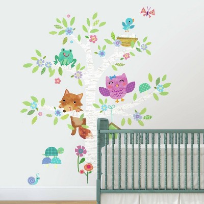 RoomMates Woodland Baby Birch Tree Peel and Stick Giant Wall Decal