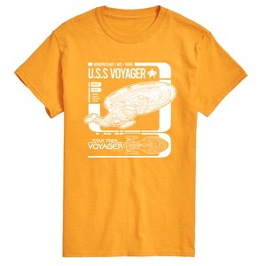Men's - Star Trek - Voyager Schematic Short Sleeve Graphic T-Shirt - 1 of 4