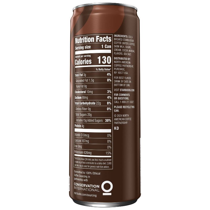 Starbucks Chocolate Cream Cold Brew Premium Coffee Drink - 11 fl oz Can, 3 of 5