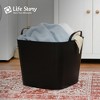 Life Story Flexi Tub, Versatile 26 Quart Storage Tote, Flexible Plastic Home Organizer Lightweight Basket with Carrying Handles, Black - 4 of 4