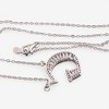 Anna-Kaci Silver Tone Initial Letter Pendant Necklace with Crystal Rhinestone Accents - 4 of 4