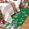 Coolmee Christmas Tree Snowflake Non Slip Kitchen Rugs ,  Forest Washable Kitchen Runner Rug Sets for Winter New Year Xmas Party Green - 3 of 4