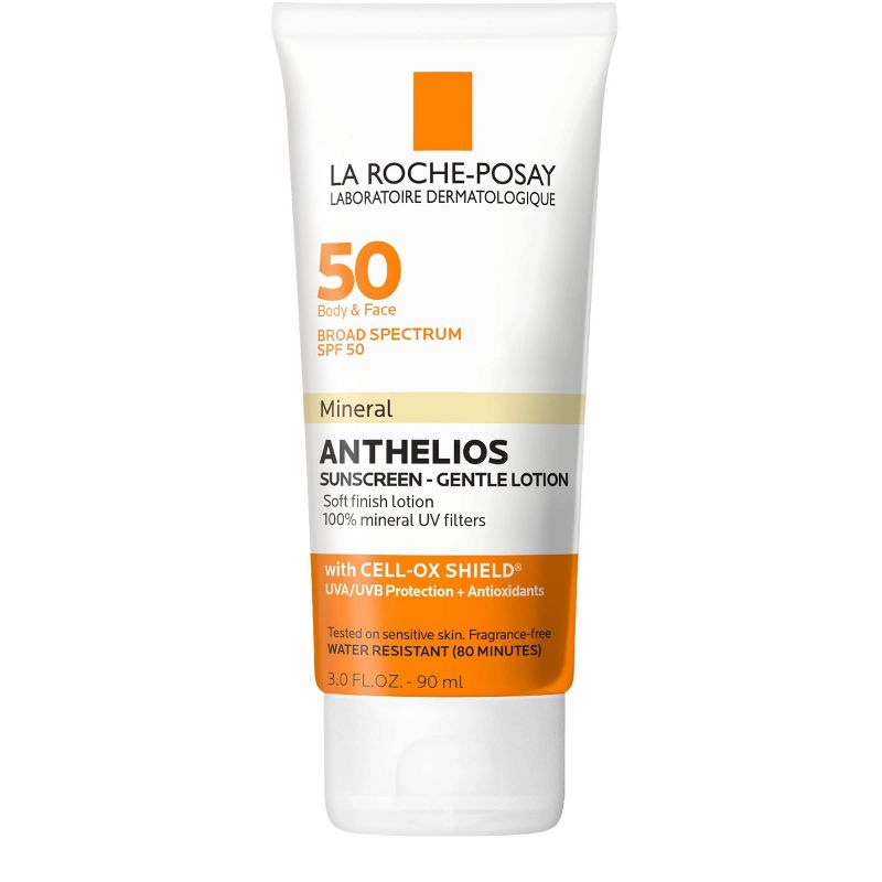 La Roche Posay Anthelios Body and Face Soft Finish Mineral Sunscreen Lotion - SPF 50 - 3.04 fl oz, 1 of 10