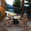 WestinTrends Outdoor Patio Folding Adirondack Chair With Round Fire Pit Table Sets - 2 of 2