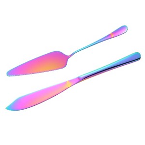 Unique Bargains Wedding Cake Cutting and Server Set 1 Set 2 Pcs - 1 of 3