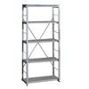 Royal Hampton Industrial Bookshelf with 4 Shelves and Open Metal Frame, Silver and Gray - 2 of 4