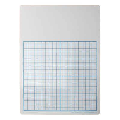 Flipside Products 1/2" Graph Dry Erase Board, 11" x 16" Single