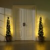 DR.Planzen Artificial Cedar Tree Artificial Cedar Topiary Trees with a pretty light strip  perfect for Christmas Home Decor set of 1 pack. - 2 of 4