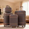 Polibi Vintage 4-Piece Expandable Hardshell Luggage Set with Cosmetic Case - 3 of 4