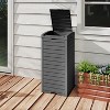Gulches 31 Oz (118L) Outdoor Waste Bin, Large Capacity Trash Can for Patio, Garden, Yard, Deck Weather-Resistant, Durable Material, black - 4 of 4