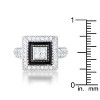 Slickblue Classic Women's Rhodium Plated Antique Ring, 0.7ct Clear CZ, Pave Setting, Statement Piece, Sizes 5-10 - 4 of 4