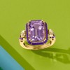 Ross-Simons 7.25 Carat Amethyst and .60 ct. t.w. White Topaz Ring in 18kt Gold Over Sterling - 4 of 4