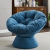 Maggift Patio Accent Chairs, Oversized Swivel Decorative Chair for Living Room, Bedroom, Blue, 37"*33.07"*31.5" - 2 of 4
