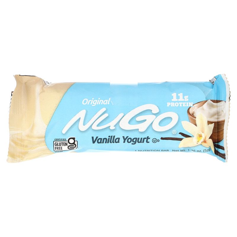 NuGo Protein Bar, Vanilla Yogurt, 11g Protein, 170 Calories, Gluten Free, 1.76 Ounce each, 15 Count (Pack of 1), 3 of 4