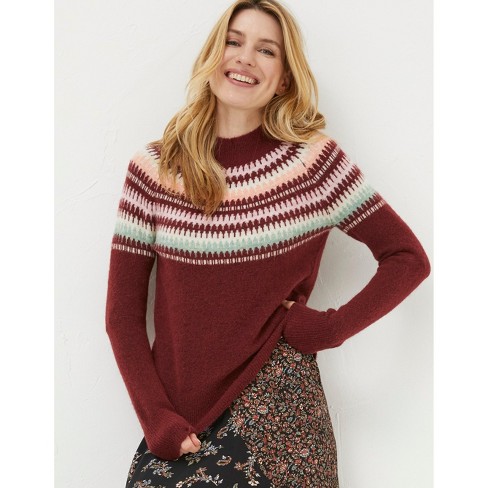 Bea Yoke Fairisle Sweater : Bea Yoke Fairisle Sweater : Bea Yoke Fairisle  Sweater Red14