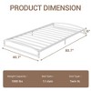 Low Bed Frame Full Size, 6-Inch Heavy Duty Metal Platform, No Box Spring Required, Noise-Free, Non-Slip, Easy Assembly, White - 2 of 4