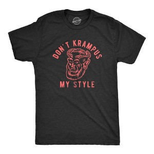 Mens Don't Krampus My Style T Shirt Funny Christmas Party Graphic Novelty Tee - Crazy Dog Men's T Shirt - 1 of 4