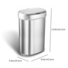 SEVOBAL Indoor Trash Cans Bigacc 13 Gallon Kitchen Trash Can with Touch-Free Motion Sensor Stainless-Steel Garbage Can, Silvery, 16.8"*11.8"*24.8" - 2 of 4