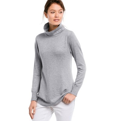 Ellos Women's Plus Size Audrey Turtleneck Sweater - 34/36, Gray : Target