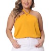 Agnes Orinda Women's Plus Size Self-Tie Halter Neck Suspender Sleeveless Camisole - 2 of 4
