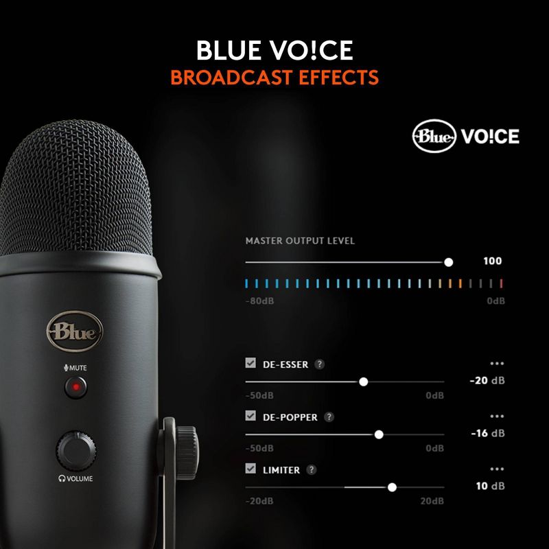 Blue Blackout Yeti Gaming and Streaming Microphone, 4 of 15