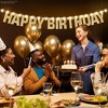 KatchOn, Light Up Happy Birthday Banner - 10 Feet, 8 Modes | Glitter Birthday Banner | Gold Birthday Party Banner - 4 of 4
