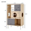 LAOTIES Modern Cat Tree Bookshelf with Storage,Furniture-Style Cat Tower,Hidden Cat Cabinet,Multi-Purpose Organizer for Home - 2 of 4