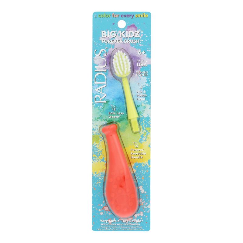 Radius Big Kidz Forever Brush Very Soft Reusable Handle Toothbrush - 6 ct, 2 of 5