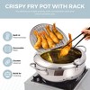 Alpha Living Large Deep Fryer Pot - 11-inch Stainless Steel Frying Pot with Oil Thermometer - 3 of 4